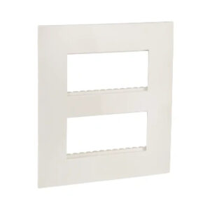 Lyncus Cover Plate with Support Frame-12 Module-Classic White