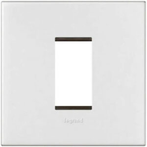 Cover Plate with Metal Frame-1 Module-White