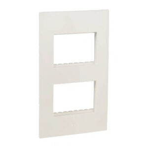 Lyncus Cover Plate with Support Frame-2*4 Module-Classic White