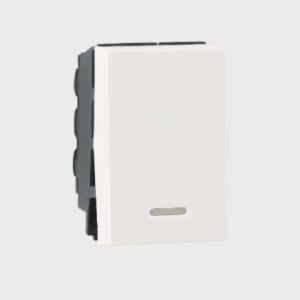 20A-Switch-SP-1 Way-with Indicator-1 Module-White