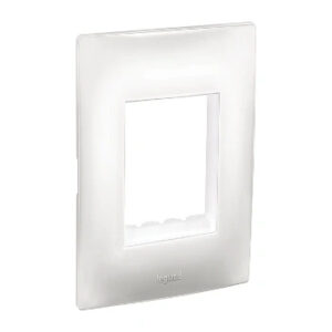 Lyncus Cover Plate with Support Frame-2 Module-Classic White