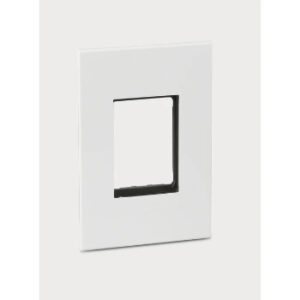 Cover Plate with Metal Frame-2 Module-White