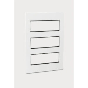 Cover Plate with Metal Frame-3*8 Module-White