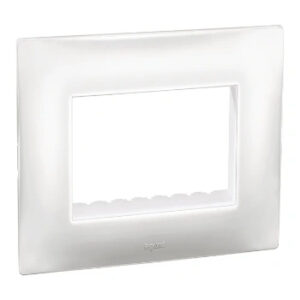 Lyncus Cover Plate with Support Frame-4 Module-Classic White