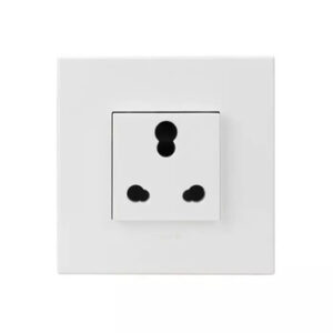 6A - 3 Pin Socket - 2 Module - White
