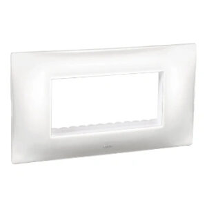 Lyncus Cover Plate with Support Frame-6 Module-Classic White