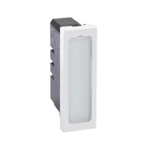 Indicator Unit-with Transparent LED & Colored Labels-1 Module-White