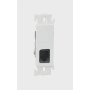 Information Socket-RJ45-Cat 5E-with Shutter-1 Module-White