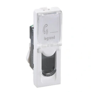 Information Socket-RJ45-Cat 5-UTP-Tooless with Shutter-1 Module-White