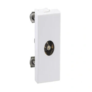 TV Co-axial Socket-1 Module-White